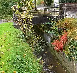 Brücke bei der Kirche von Merenschwand über der Wissenbachrinne
