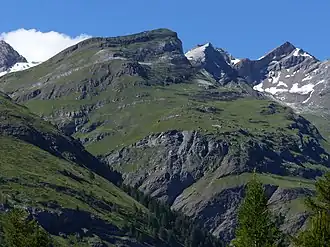 Wisshorn (Mitte) mit Platthorn und Mettelhorn
