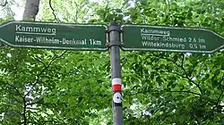 Beschilderung am Wittekindsweg in der Nähe von Porta Westfalica