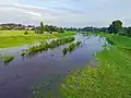 Wudra beim Hochwasser der Schwarzen Elster im Juli 2021
