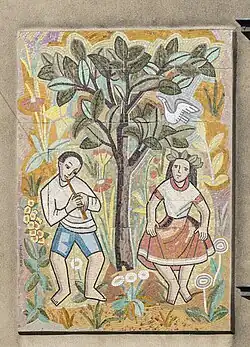 Mosaik "Sommer" (1953) von Mutz Stanek