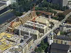 Wohnsiedlung im Bau im September 1984