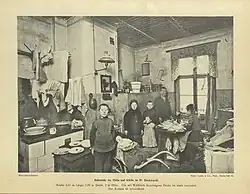 Stube und Küche, Wohnung 4.&nbsp;Obergeschoss, Badstraße 44 in Berlin, Foto&nbsp;(1915)