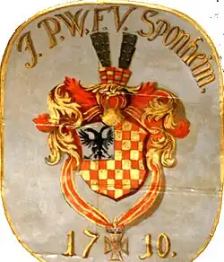 Wappentafel Johann Philipp Wolf von Sponheim, Ordenskirche St. Georgen, Bayreuth