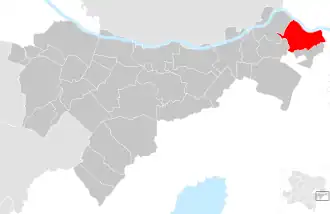 Lage der Gemeinde Wolfsthal im Bezirk Bruck an der Leitha (anklickbare Karte)