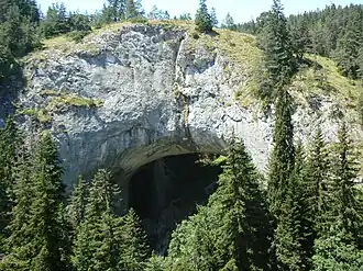 Naturphänomen „Wunderbare Brücken“ in den Rhodopen, Blick auf die große Brücke