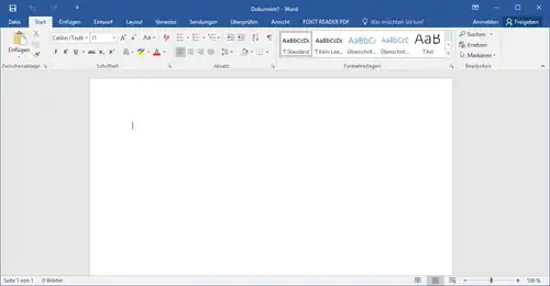 Microsoft Word 2016 unter Windows 10