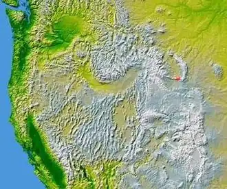 Lage der Bridger Mountains