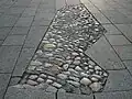 Ein Stück historisches Straßenpflaster