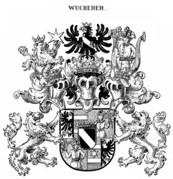 Freiherrliches Wappen von 1734 in Siebmachers Wappenbüchern