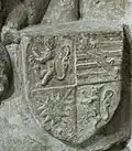 Wappen auf dem Epitaph des Würzburger Fürstbischofs Gerhard von Schwarzburg