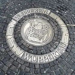 Wuppertaler Stadtwappen auf der Poststraße, 2016