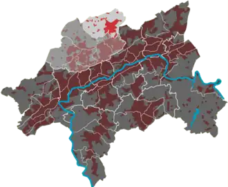 Lage Dönbergs in Wuppertal