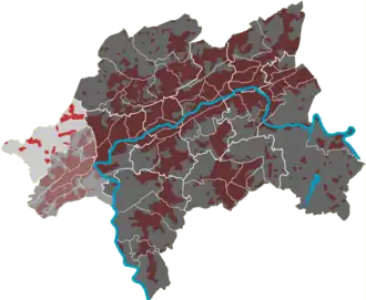 Lage des Quartiers Schöller-Dornap im Stadtbezirk Vohwinkel