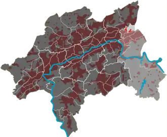 Lage des Quartiers Löhrerlen im Stadtbezirk Langerfeld-Beyenburg (seit 2024 zu Oberbarmen)