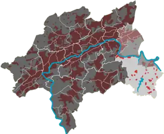 Lage des Quartiers Herbringhausen im Stadtbezirk Langerfeld-Beyenburg