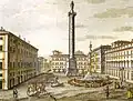Piazza Colonna im 19. Jahrhundert