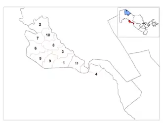 Übersicht der Bezirke