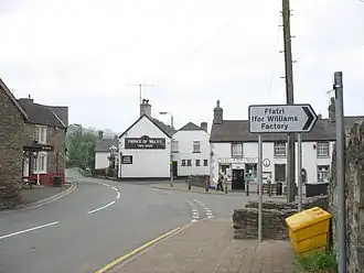 Das Dorfzentrum von Cynwyd