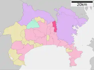 Lage Yamatos in der Präfektur