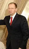 Arsenij Jazenjuk, der Ex-Vorsitzende des Parlaments, der Außenminister in der Regierung von Janukowytsch, 2006
