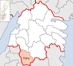 Lage der Gemeinde Ydre
