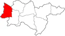 Lage des Ujesd Werchnjodniprowsk im Gouvernement Jekaterinoslaw