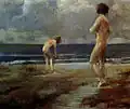 Badende am Nordseestrand, 1910