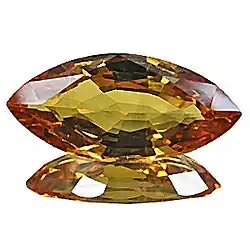 Gelber Saphir, Navette bzw. Marquise, 6,87&nbsp;ct
