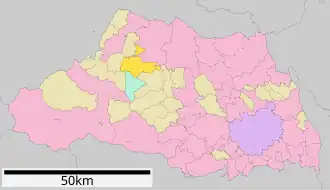 Lage Yoriis in der Präfektur