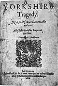 Yorkshire Tragedy, Original (1608).