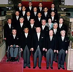 Das Kabinett nach der Amtseinführungszeremonie für die Minister