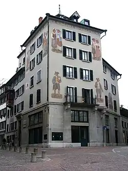 Das «Steinhaus» beim ehemaligen Lindentor, Wohnturm der Ritterfamilien Manesse und von Meiss