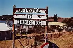 Ortsschild von Hamburg