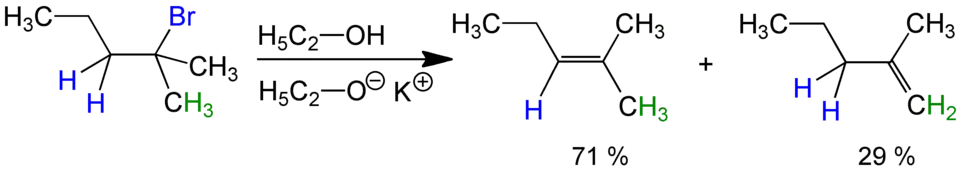 Umsetzung von 2-Brom-2-methyl-pentan mit Kaliumethanolat