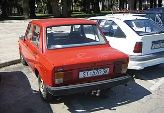 Heckansicht Zastava 128 (Limousine)
