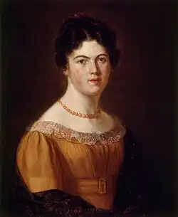 Zelfportret van Aleida Budde, 1840