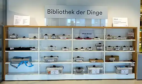 Neben Literatur sind auch diverse Geräte des gelegentlichen Gebrauchs ausleihbar