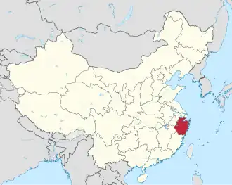 Lage von Zhèjiāng Shěng in China