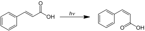 Photochemische Isomerisierung von trans-Zimtsäure