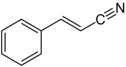Strukturformel von Zimtsäurenitril