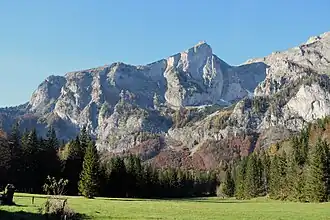 Blick vom Bodenbauer nach Nordwesten auf den Zinken