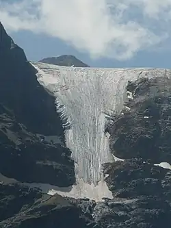 Zunge des Laaser Ferners (2013), Blick von der Oberen Laaser Alm
