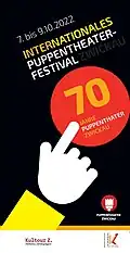 Flyer zweites internationales Puppentheaterfestival Zwickau, 2022
