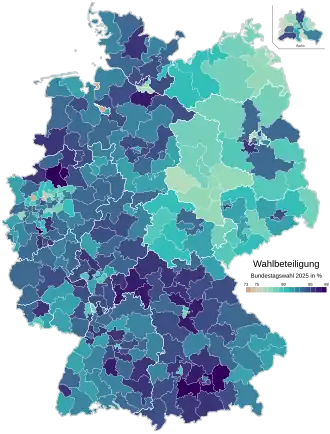 Wahlbeteiligung in den Wahlkreisen