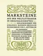 Titelblattgestaltung im Auftrag von J. Baensch-Drugulin, 1902