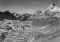 Albulapass mit Piz Ela, historisches Luftbild von Werner Friedli (1954)