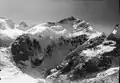 Piz Bernina, historisches Luftbild von Werner Friedli (1954)