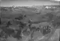 Splügenpass, Blick nach Norden (N) ins Valle San Giacomo. Historisches Luftbild von Werner Friedli (1954)