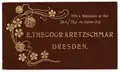 Musterbuch Dessin- & Brokatpapiere in Gold der Firma Theodor E. Kretzschmar Buntpapierfabrik, Dresden (1901)